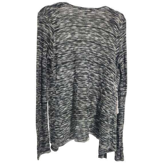 Olivia Sky Gray Lace Trim Open Front Cardigan - Women's XL Extra Large - Picture 2 of 4